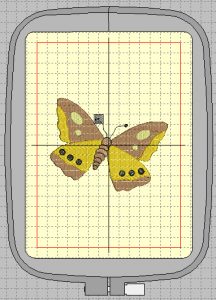 Matriz de borboleta 140x200 mm para máquina Janome MC350E e MC370E