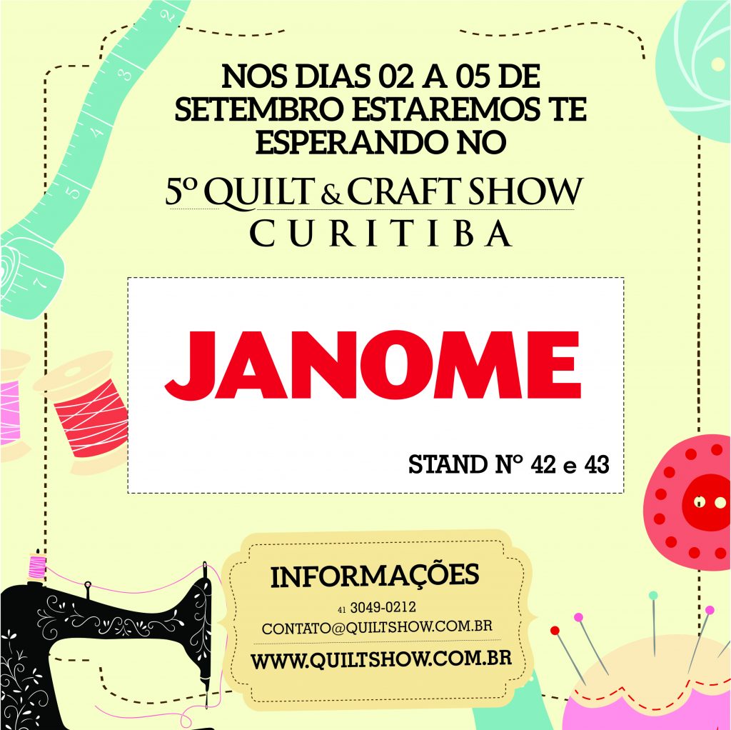 Janome marcará presença na Quilt Show Curitiba 2015